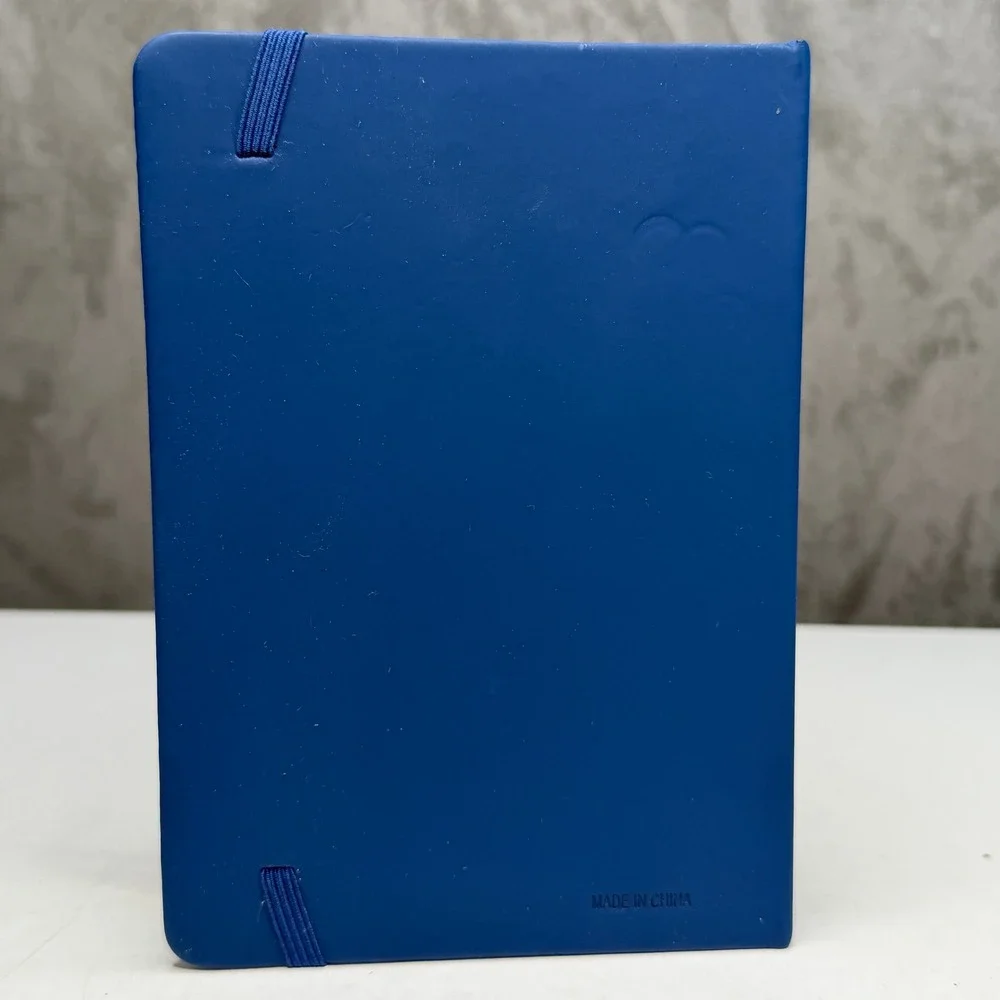 Unbranded Notebook Unisex OS Blue e+ Logo Lined Labeled Elastic Closure Bookmark